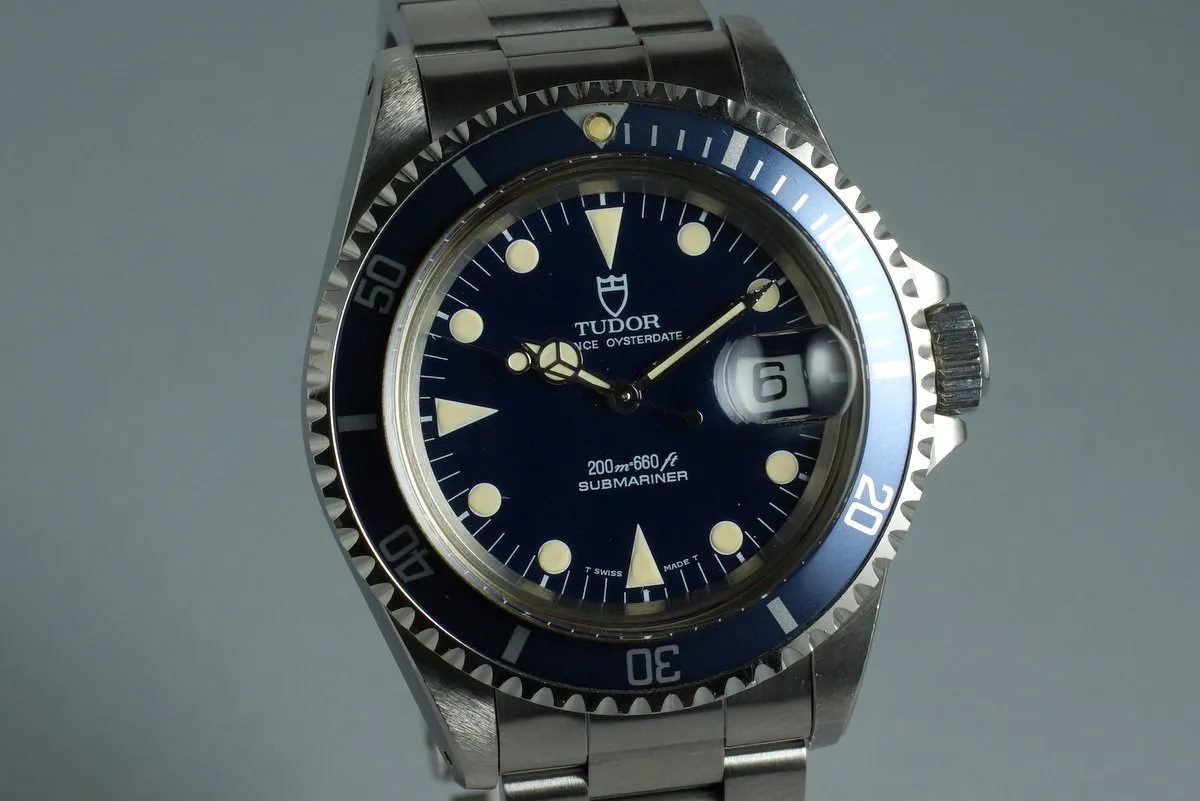 1994 Tudor Blue Submariner 79090 with Papers