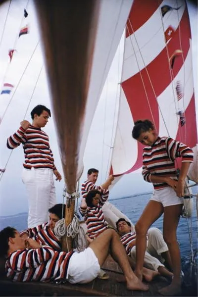 ADRIATIC SAILORS · SLIM AARONS FRAMED PRINT