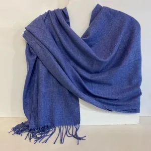 Aggie Cashmere Mix Wrap - Sea Blue