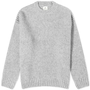 Anine Bing Sydney Knitted Crew Neck Jumper, Gray