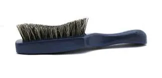 Annie Soft Club Curved Bristle Brush 100% Pure Boar Bristles  Model #2341