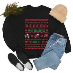 Bad Bunny Christmas Sweatshirt, Retro Vintage Bad Bunny Shirt, Una Navidad Sin Ti Sweatshirt, Pop Music lover Gift,Bad Bunny Xmas Gifts Tees