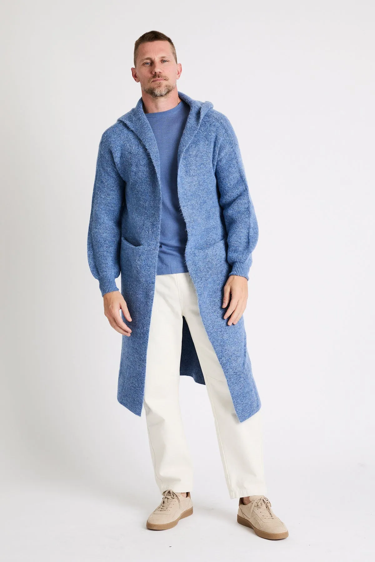   Beryll Alvaro Cashmere Blend Coat with Hood | Juicy Blue