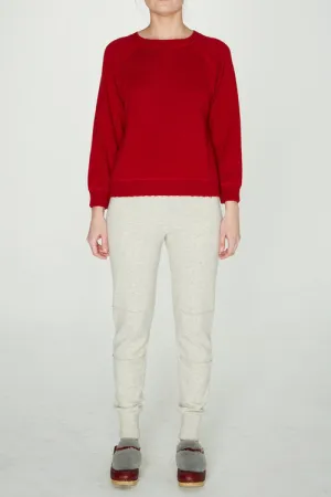 Brazeau Tricot Cashmere Sweatshirt Red