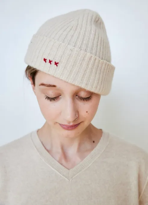 Cashmere Cap in Creme