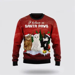 Cat Santa Paws Ugly Christmas Sweater For Men And Women, Best Gift For Christmas, Christmas Fashion Winter