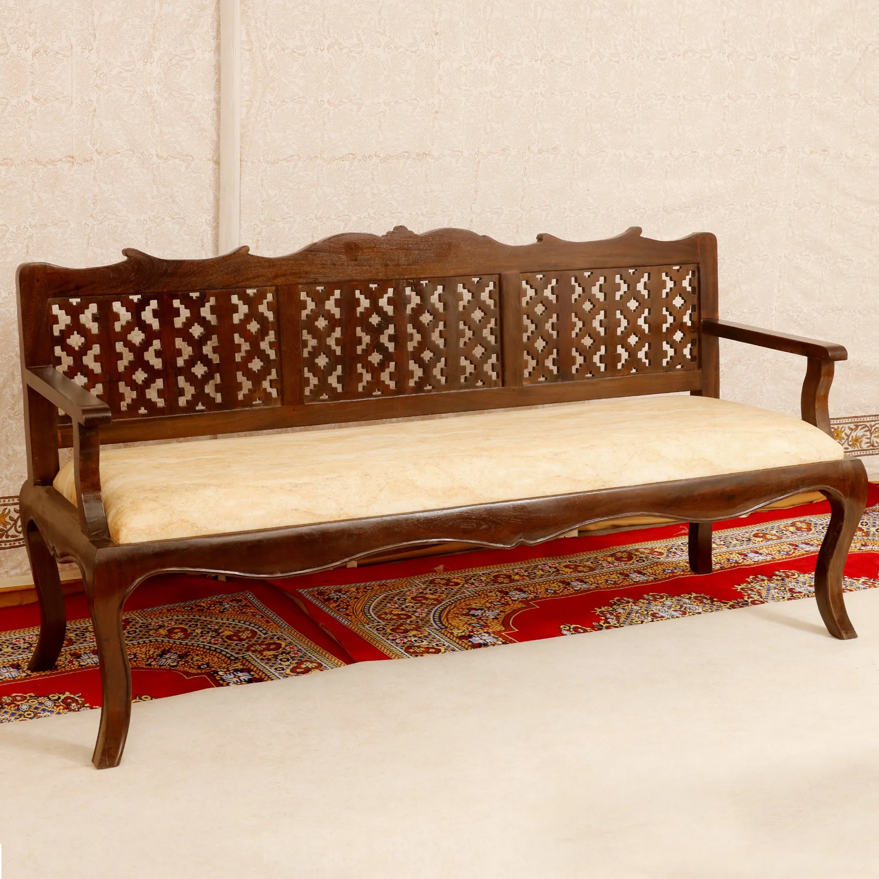 Classic carved romes 3 seater sofa