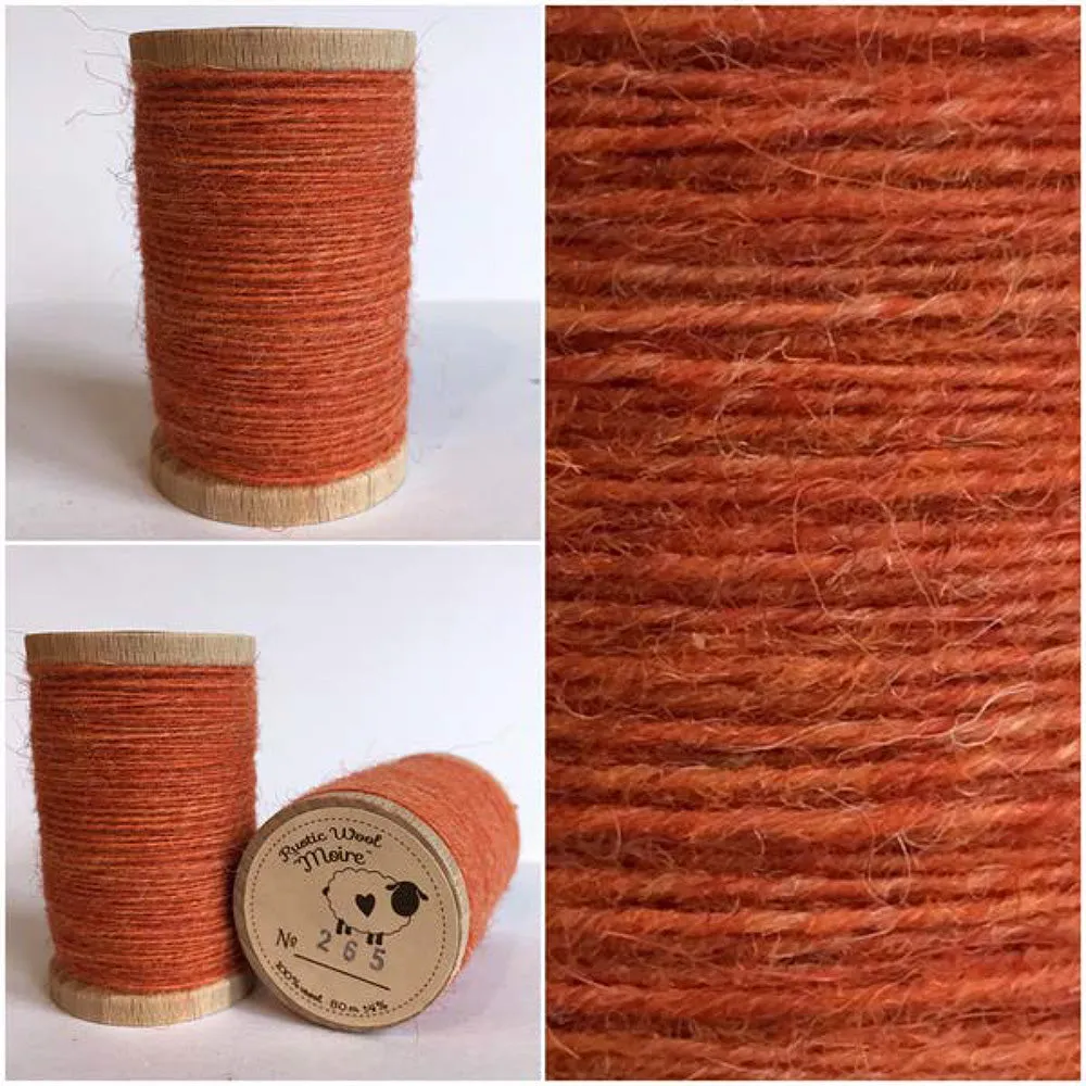 CLEMENTINE Hand Dyed Fat EIGHTH Wool Fabric for Wool Applique and Rug Hooking