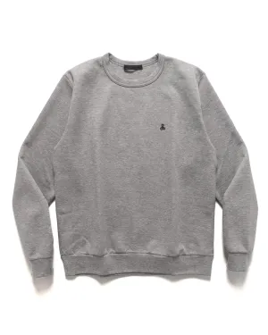 Compact Double Knit Crewneck Top Gray