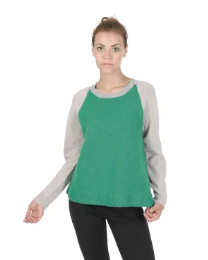 Crown of Edinburgh Cashmere Women's Premium Cashmere Round Neck Sweater in Multicolor - 42 EU