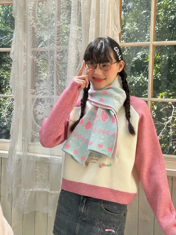 Cute Printed Pullover Top Sweater【s0000004656】