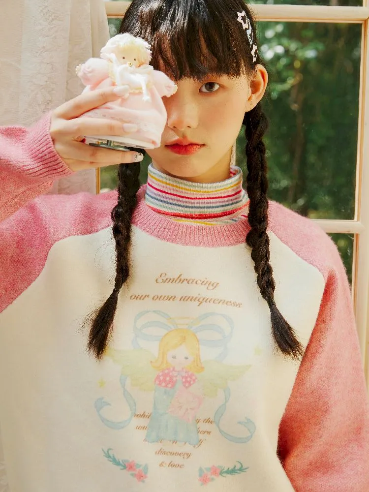 Cute Printed Pullover Top Sweater【s0000004656】