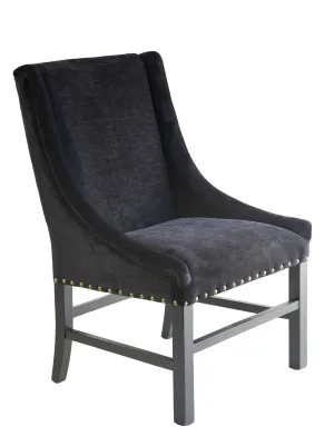 Josh Armchair Vintage Black/Matte Black Frame w Nails (2 in stock)