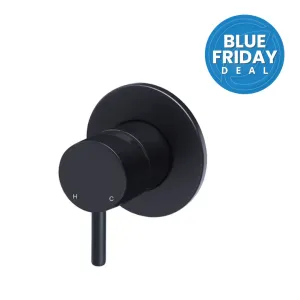 Meir Round Wall Mixer Short Pin - Matte Black