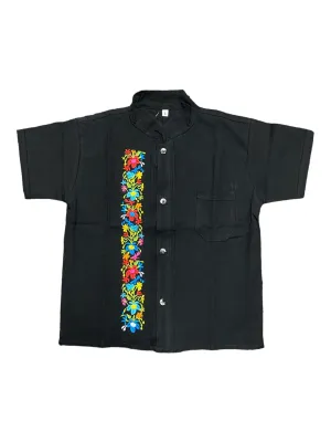 Mexican Boys Black Guayabera Cancun