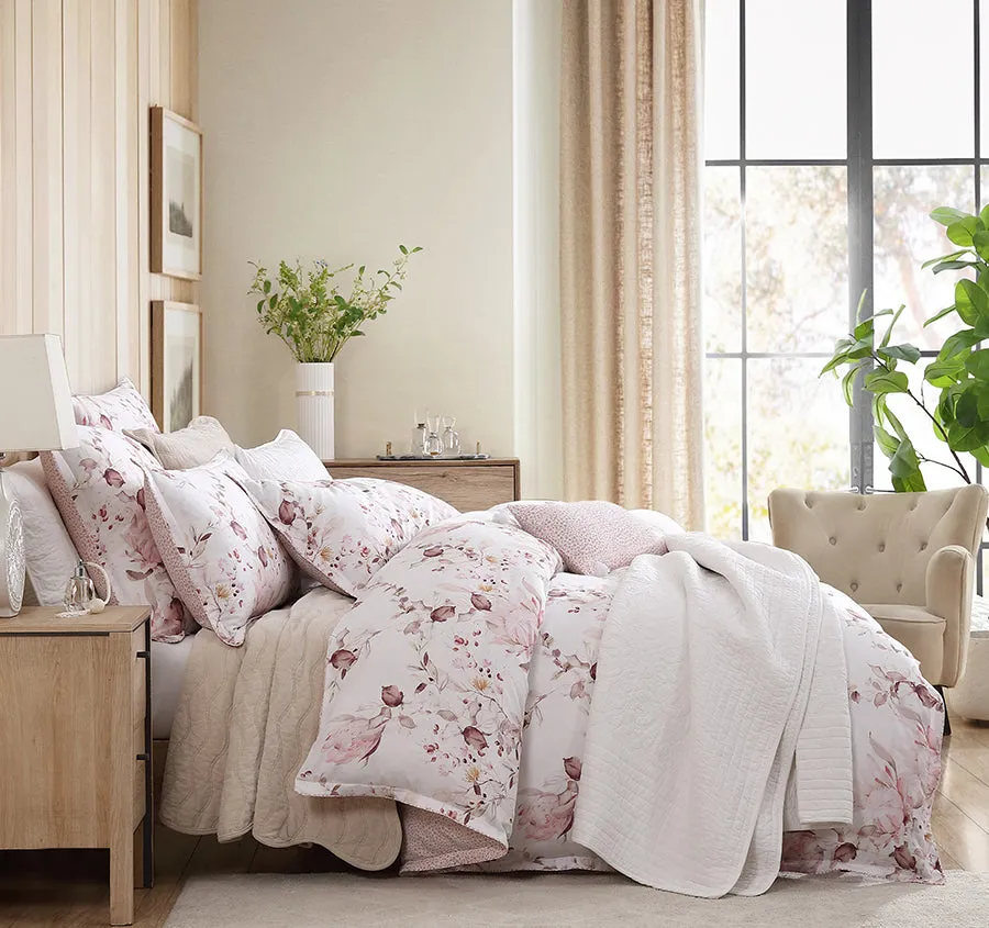 Millicent Quilt Cover Set Range Rose