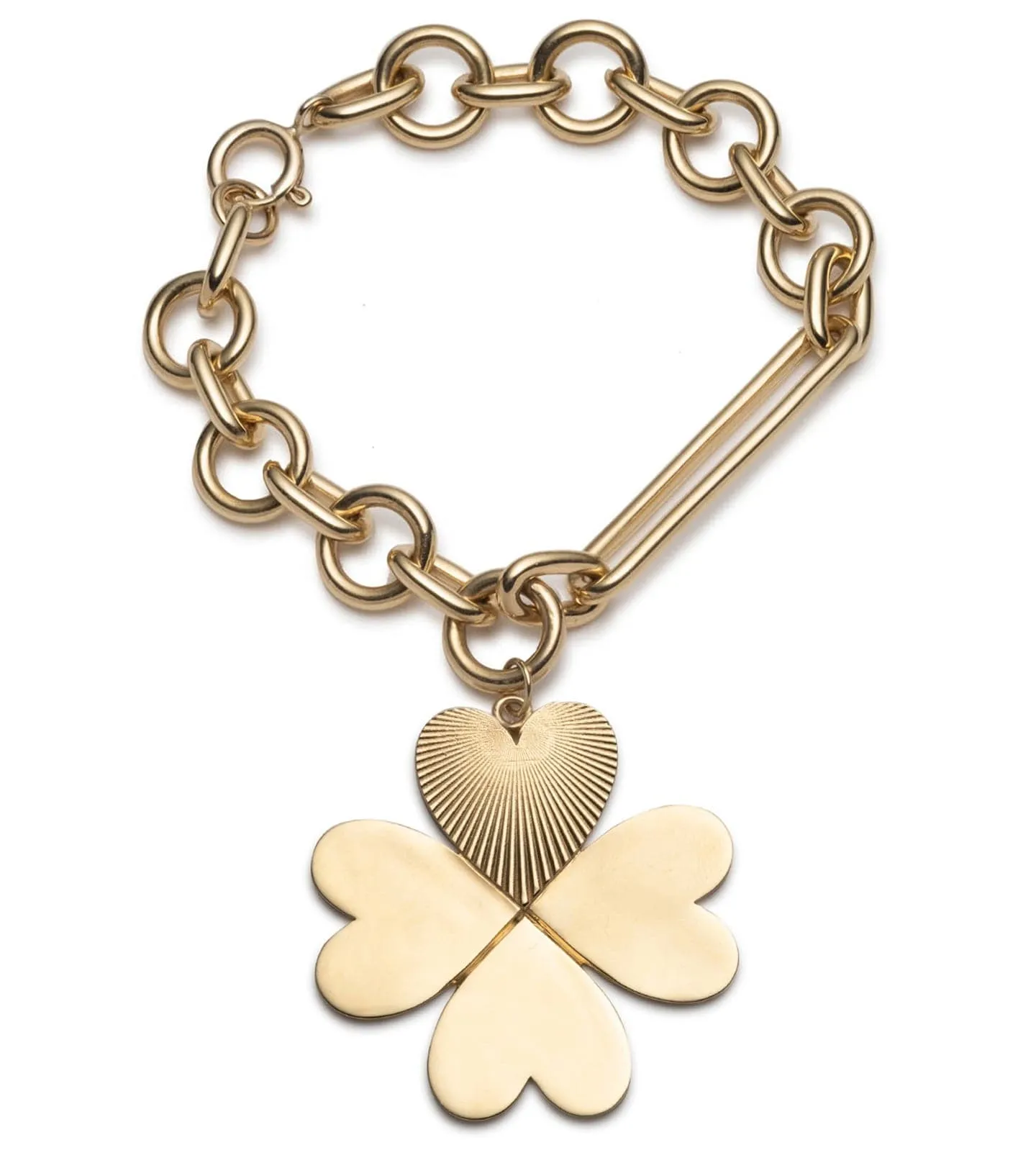 Personalized Oversized Clover: Mixed Oversized Clip Bracelet