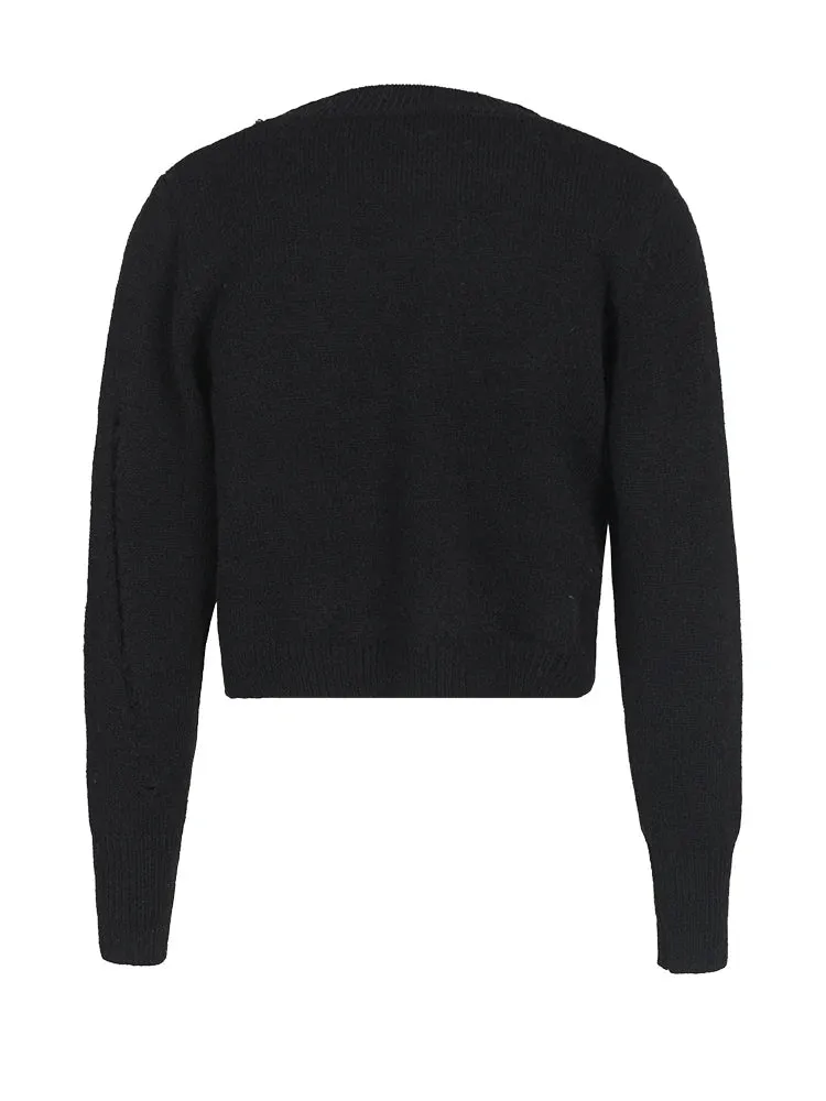 Pre Order:  Safety Pins Slashed Knit Sweater