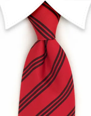 Red & Black Striped Tie