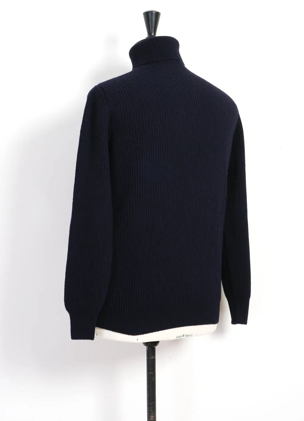 ROLL-NECK | Soft Wool Roll-Neck | Navy