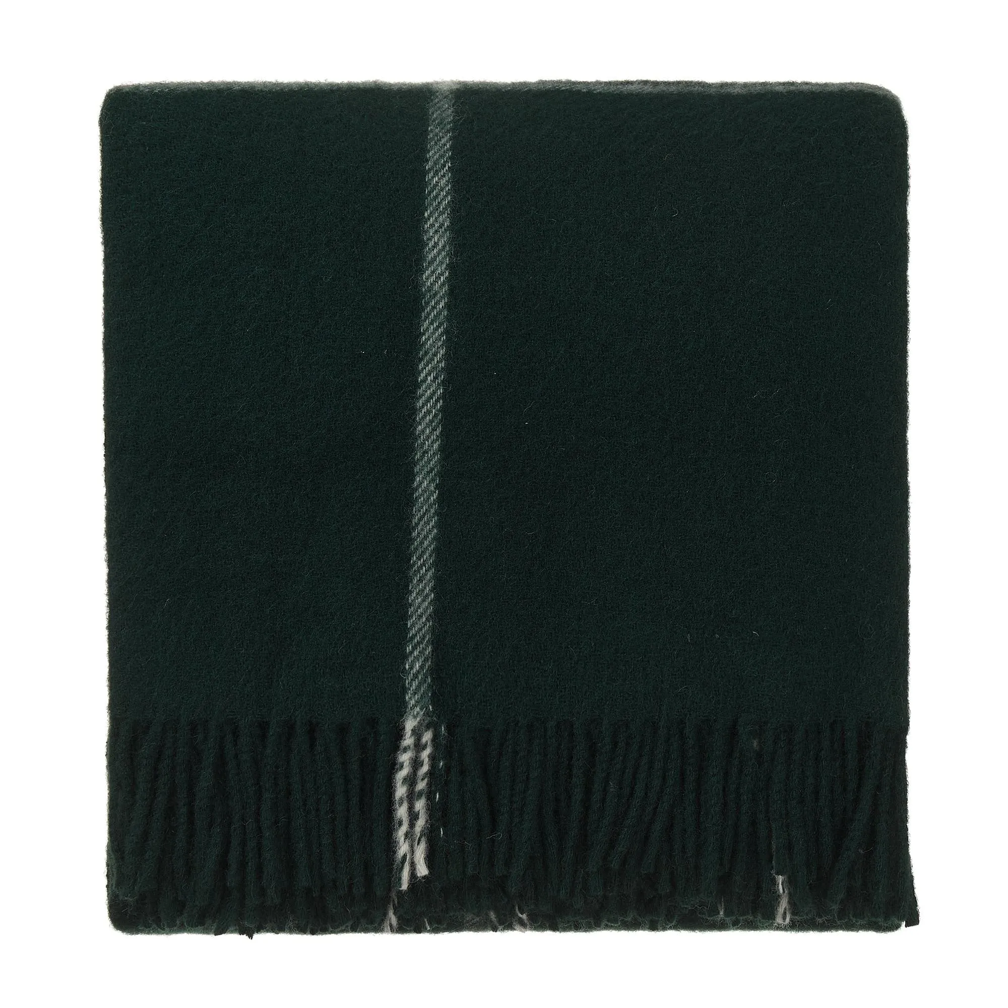 Saldus Wool Blanket [Dark green/Cream]