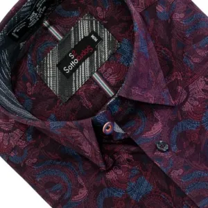 Sale Sotto Sopra Non Iron Print Sport Shirt Hidden Button-Down Collar