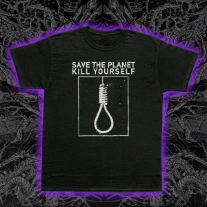 Save The Planet Kill Yourself Slim Fit Tee