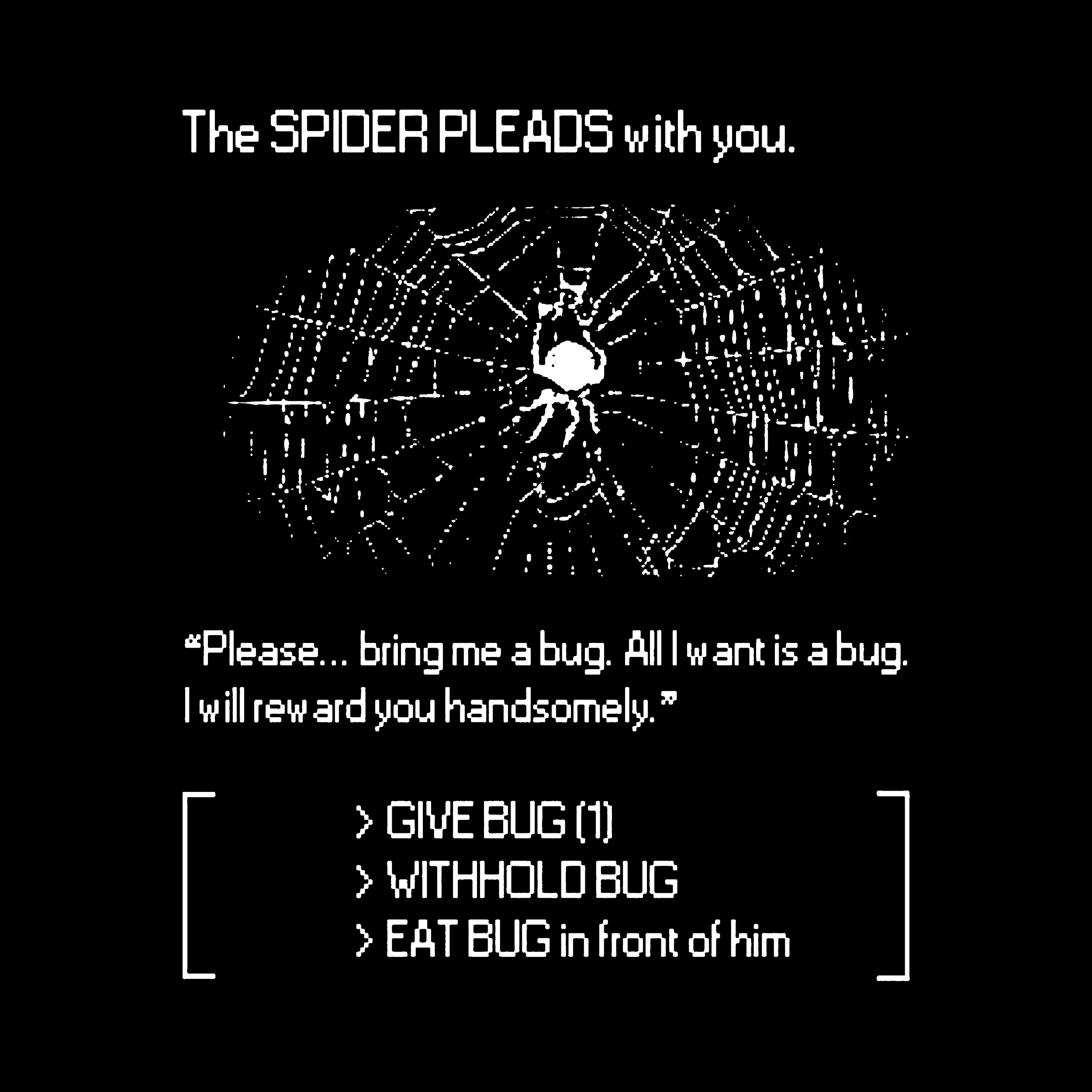 Spider Pleads Text Adventure Slim Fit Tee