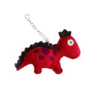 Spinosaurus Dinosaur Ornament, Felt Wool