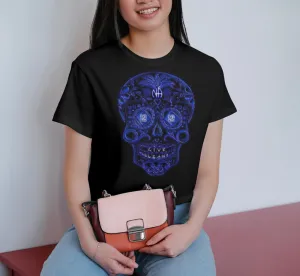 Sugar Skull In Blue Women's DTG Tee