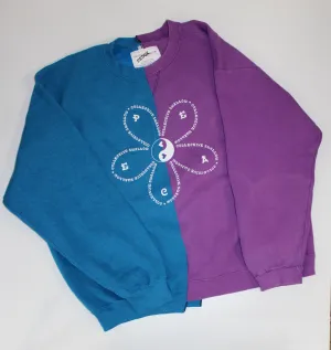 SWEATER - REDUX - SIZE L - PURPLE TURQUOISE