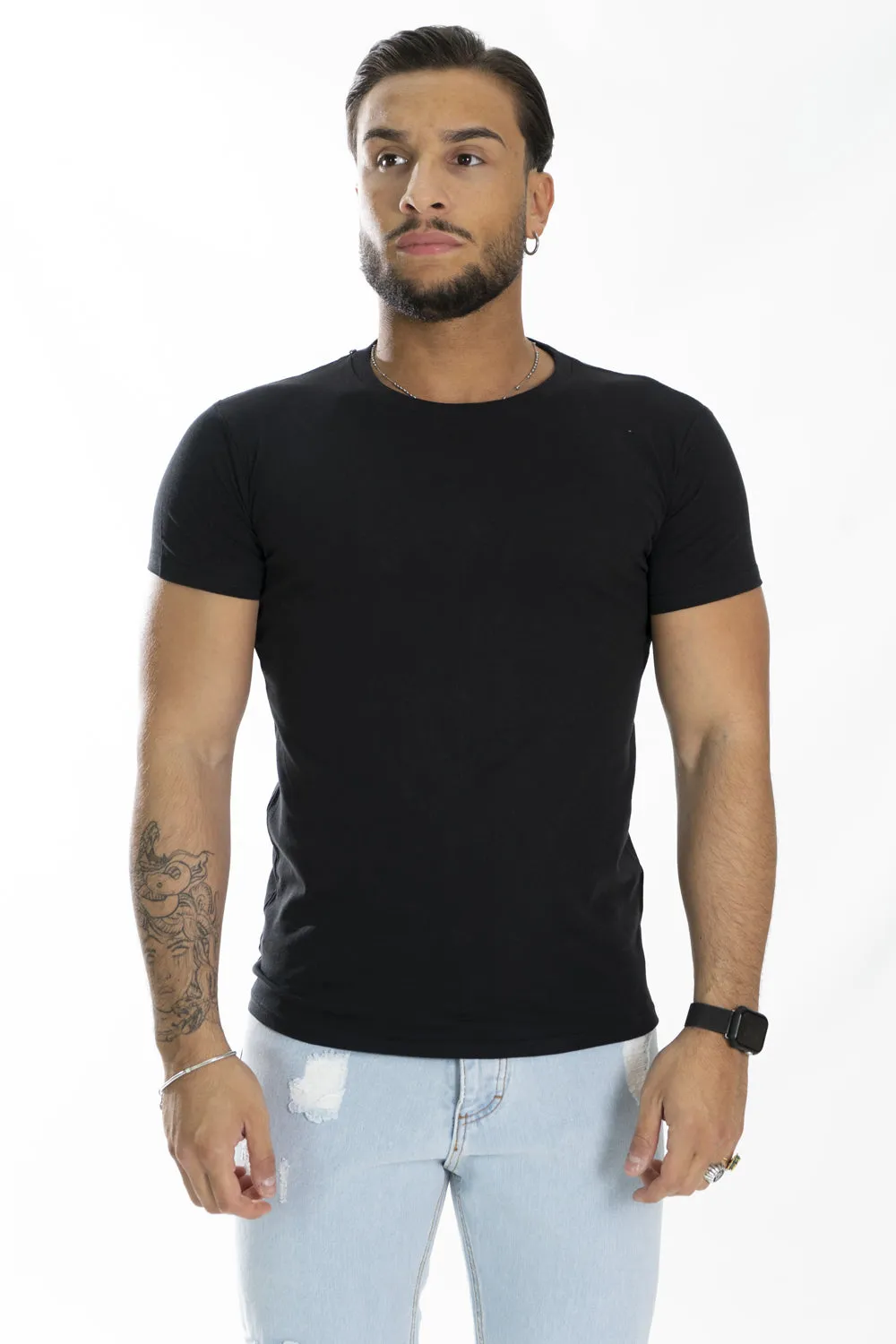 T-Shirt Uomo Slim Fit Basic Tinta Unita Art. Ts163