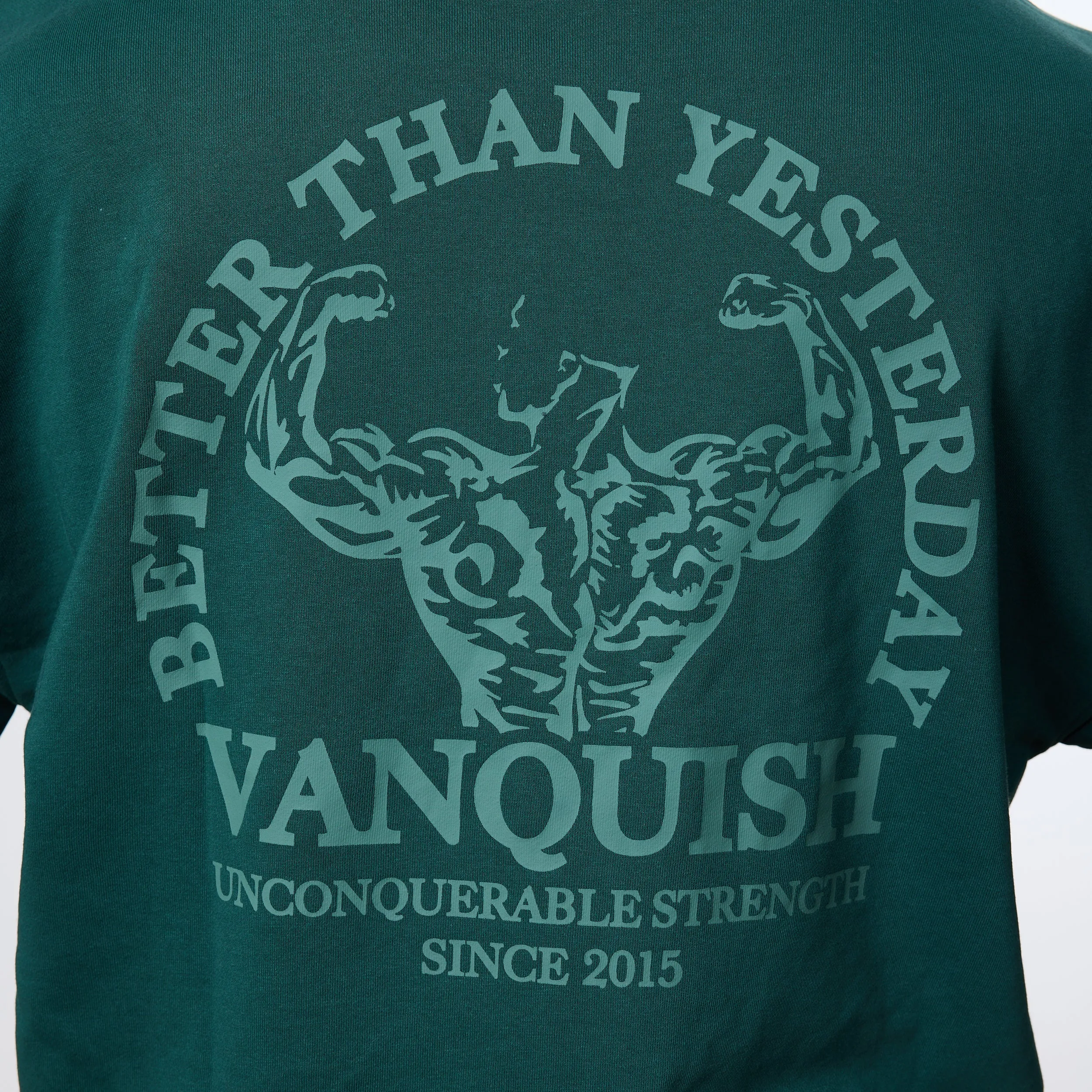 Vanquish Forest Green Unconquerable Strength Quarter Zip Sweater