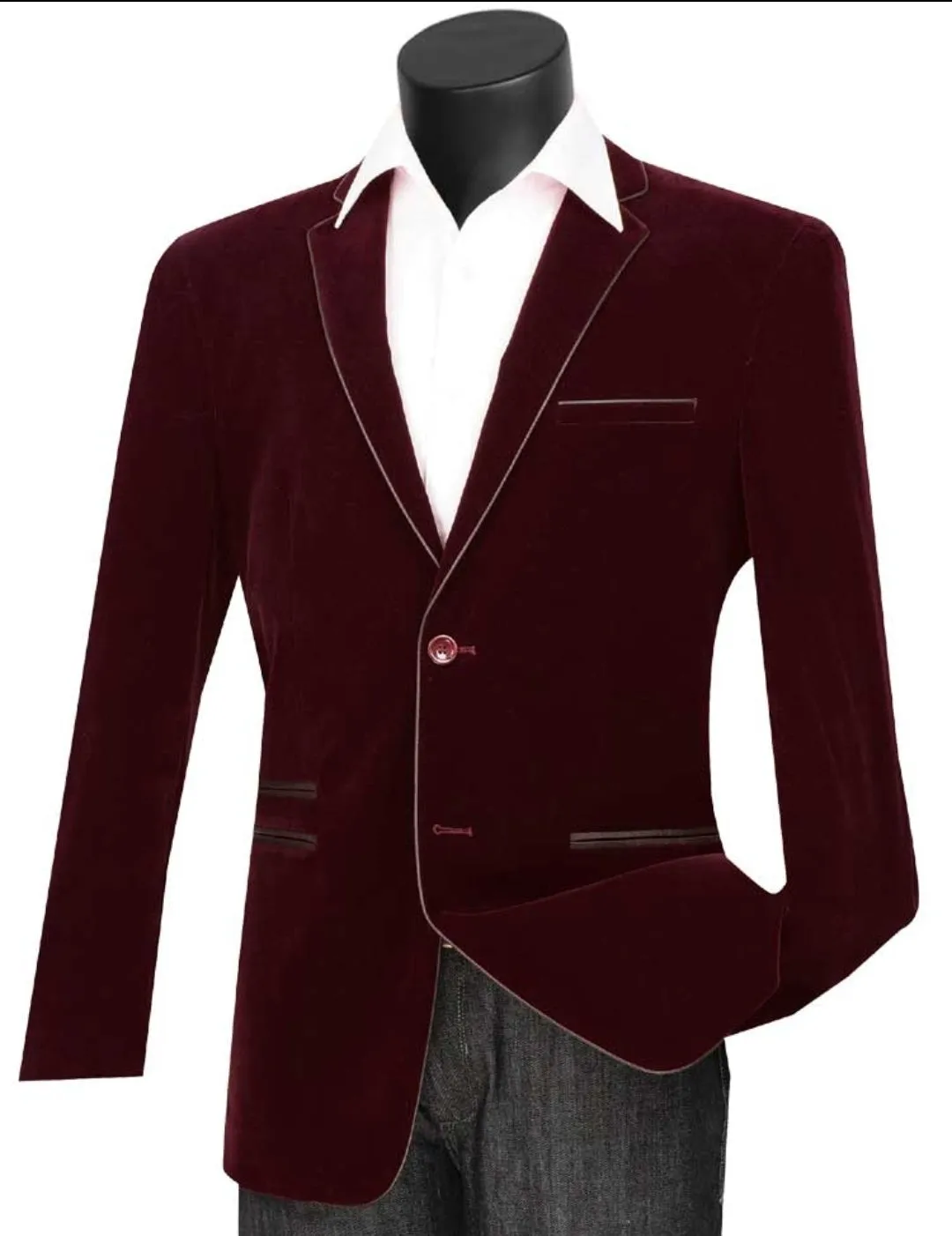 Vinci Slim Fit Velvet Sport Jacket